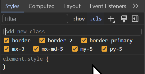 toggle class screenshot