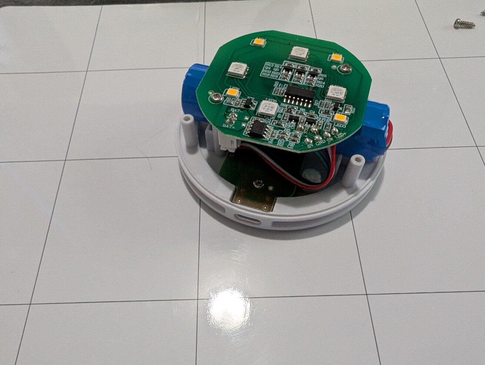base of light with cover removed